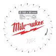 MILWAUKEE Pyörösahanterä W165x1,6x20mm 24T - Pyörösahanterät - 121086 - 1