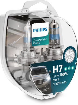 PHILIPS H7 X-treme Vision Pro150 150% - Polttimot - 125956 - 1