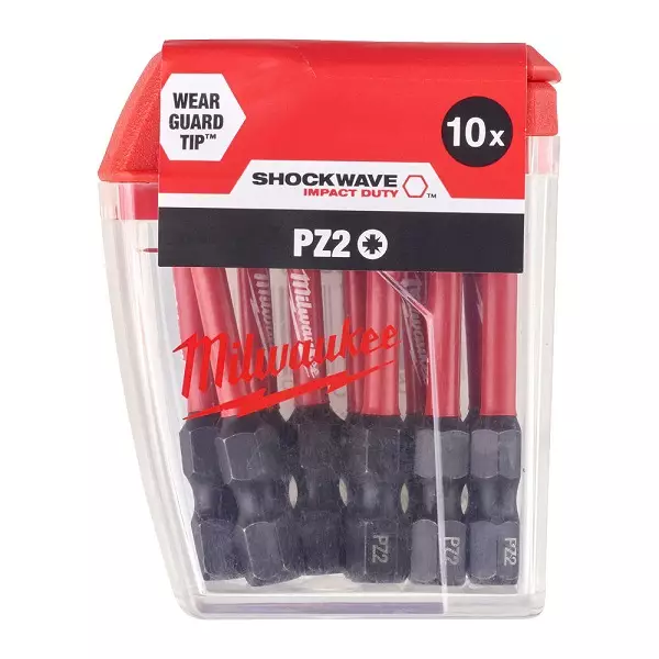 MILWAUKEE Ruuvauskärki SHW PZ2 x 50mm, 10kpl/pkt - Ruuvauskärjet - 134816 - 1