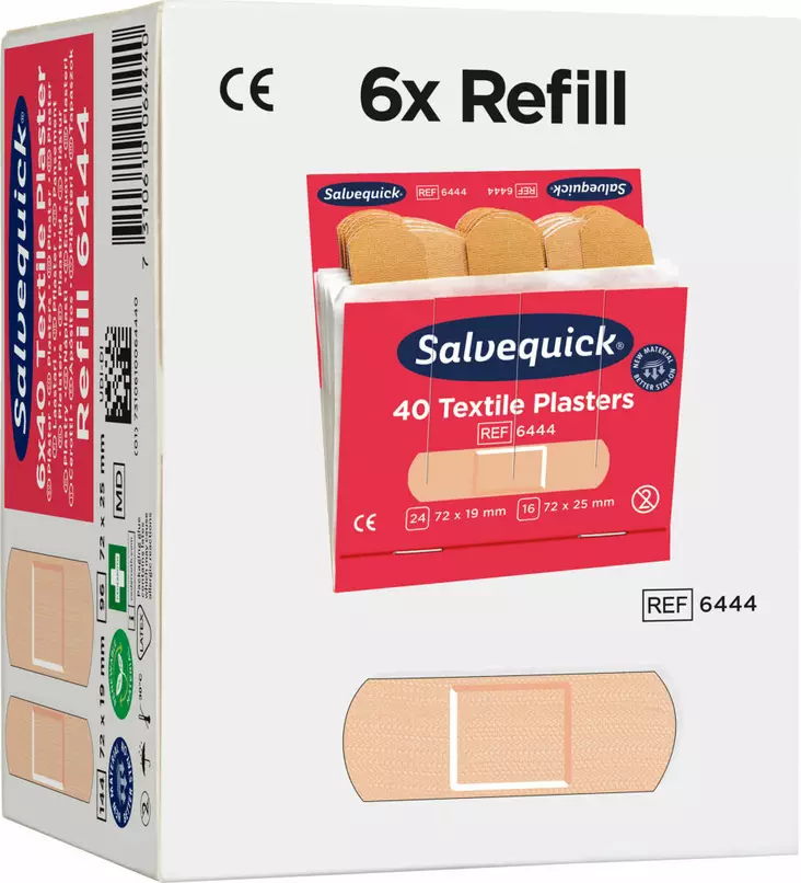 SALVEQUICK 6444 Tekstiililaastari, täyttöpakkaus - Muut ensiaputarvikkeet - 127456 - 1