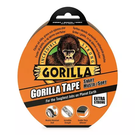 GORILLA Teippi musta 48mm x 11m - Teipit ja pakkausmateriaalit - 138847 - 1