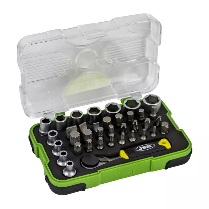 JBM Räikkä- ja hylsysarja 1/4" - Hylsy- ja työkalusarjat - 138317 - 1