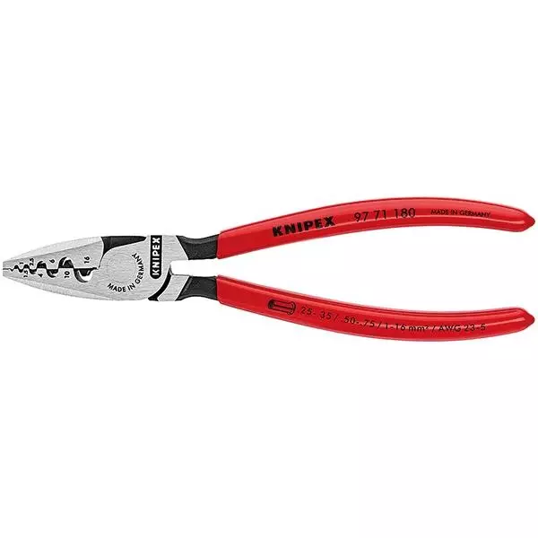 KNIPEX Pääteholkkipihti 180mm 0.25-16mm2 SB - Johtopihdit - 126847 - 1