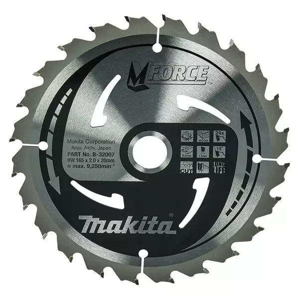 MAKITA B-32007 Pyörösahanterä HM 165 mm Z-24 - Pyörösahanterät - 106567 - 1