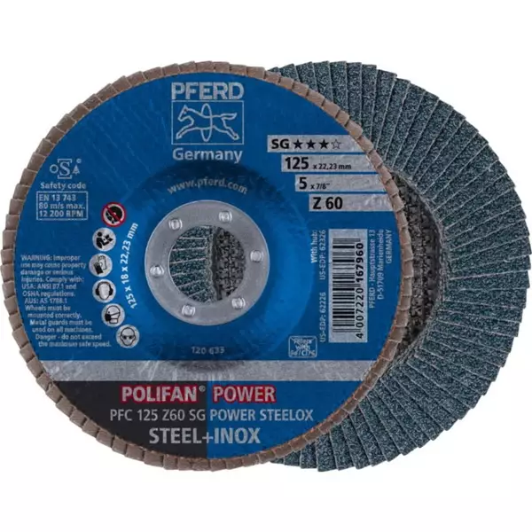 PFERD Lamellilaikka PFC 125 mm Z60 SG - Katkaisu & hiomalaikat, teräsharjat - 124677 - 1
