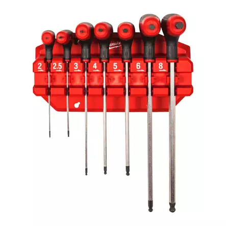 MILWAUKEE Hex-ruuvitalttasarja t-kahvalla - Kuusiokolo- ja torxavaimet - 138048 - 2