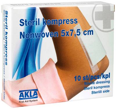 AKLA Steriili sidetaitos 5x7,5 cm - Muut ensiaputarvikkeet - 127458 - 1