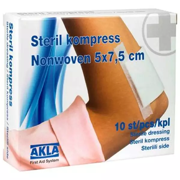 AKLA Steriili sidetaitos 5x7,5 cm - Muut ensiaputarvikkeet - 127458 - 1