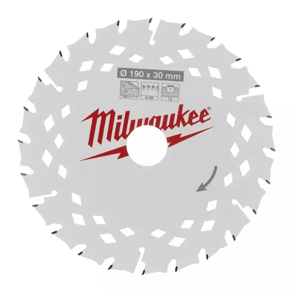 MILWAUKEE Pyörösahanterä W190x30x1.8 24ATB - Pyörösahanterät - 138328 - 1