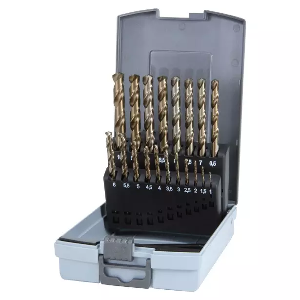 RUKO Porasarja 1-10mm HSS-Co5 19-os DIN338 - Metalliporanterät - 111728 - 1