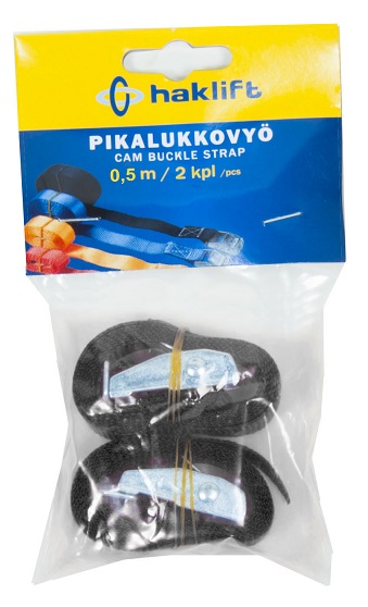 HAKLIFT Pikasidontavyö 0.5m musta 2 kpl/pkt - Kuormansidonta - 128149 - 1