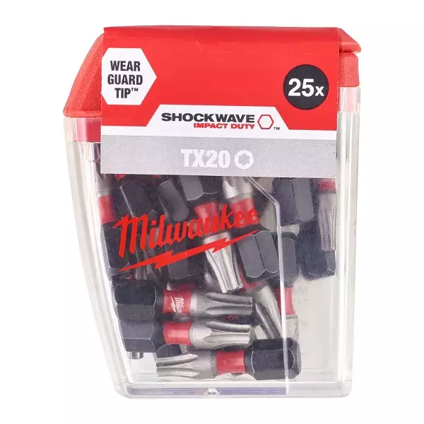 MILWAUKEE Ruuvauskärki SHW TX20 x 25mm, 25kpl/pkt - Ruuvauskärjet - 134819 - 1